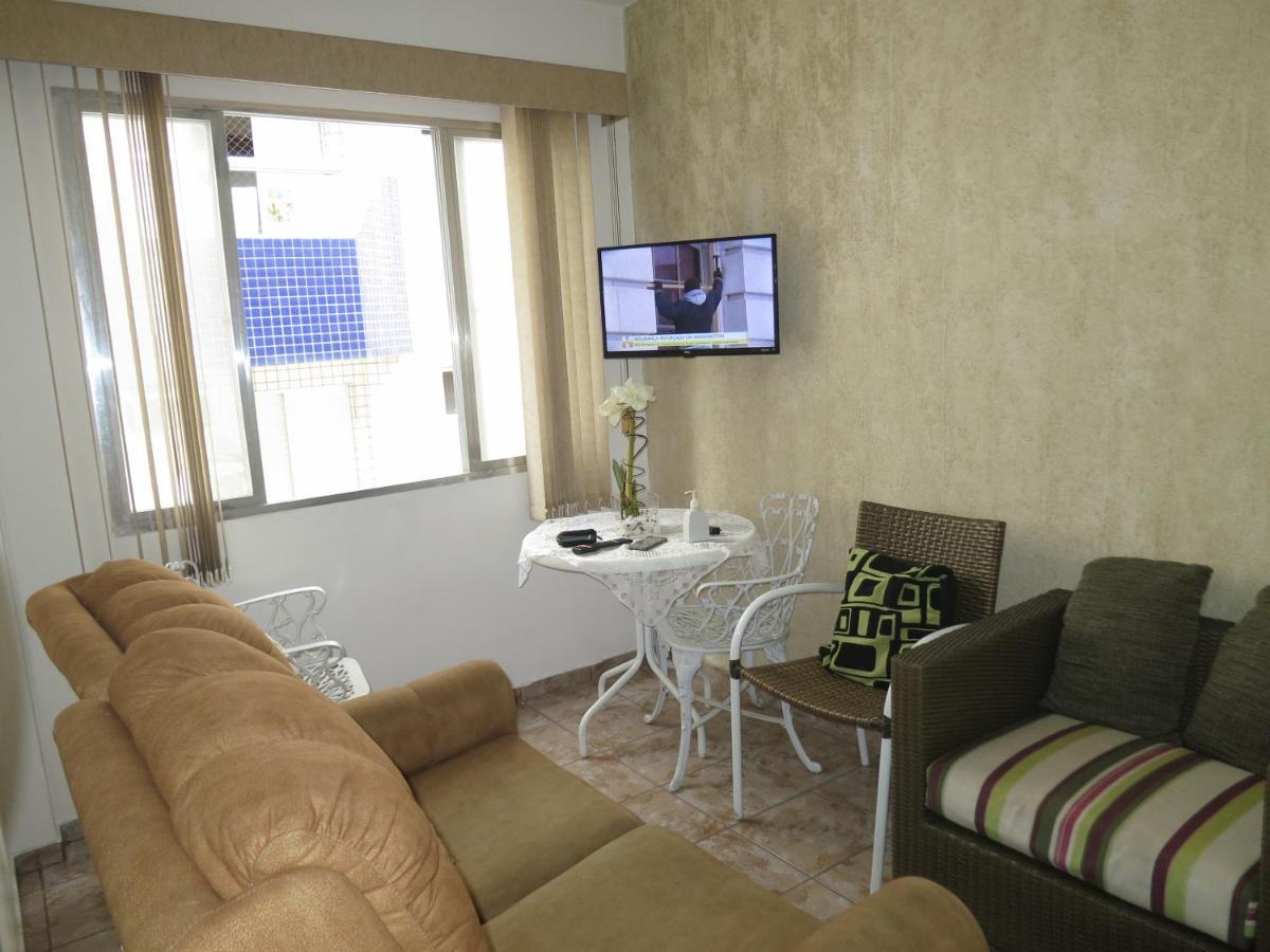Apto Canto Do Forte - Praia Grande - Local Privilegiado - 100 Metros Da Praia - Internet Inclusa Экстерьер фото
